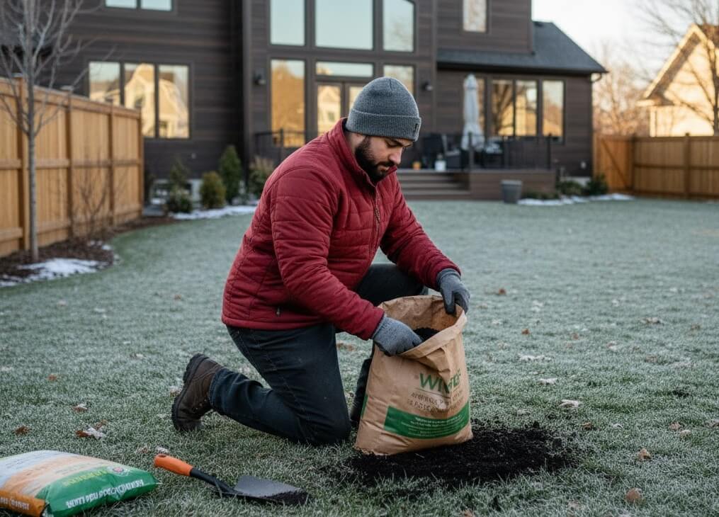 winter lawn dressing Tbh winter lawn care doesnt really need to be that complicated for a great outcome Without the regular mowing to keep up with its really only 3 applications of fertiliser with some pigment for the