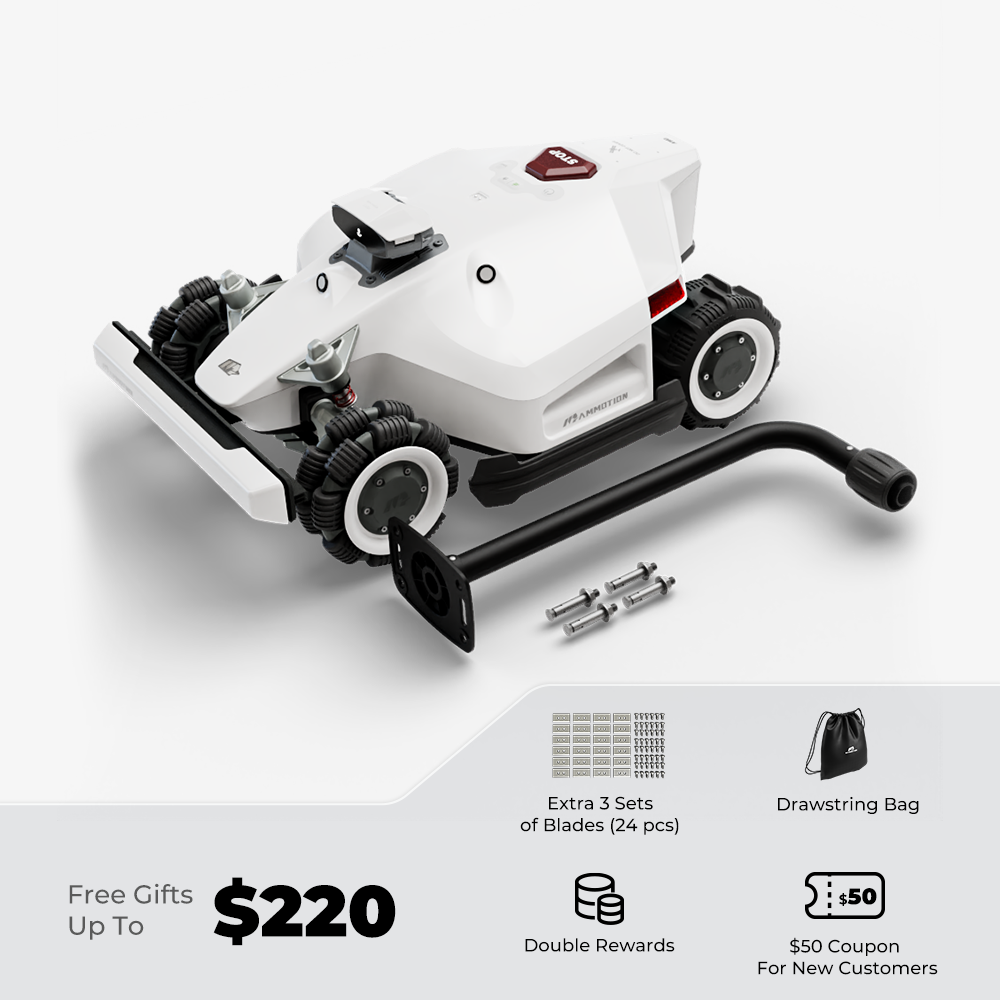 LUBA 2 AWD 10000: Perimeter Wire Free Robot Lawn Mower